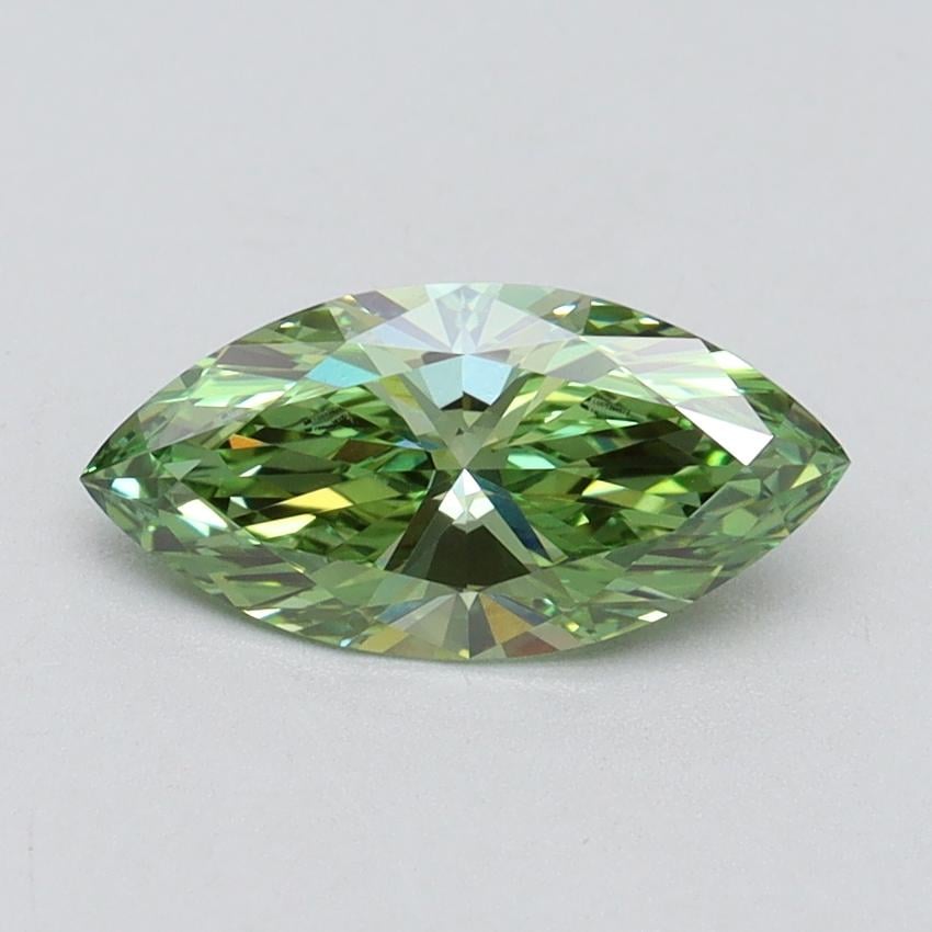 1.02 Ct. Fancy Vivid Green Marquise Lab Grown Diamond