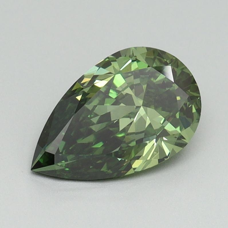 1.00 Ct. Fancy Vivid Green Pear Lab Grown Diamond