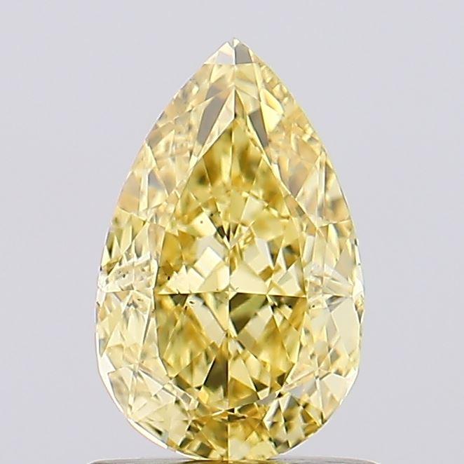 1.06 Ct. Fancy Intense  Yellow Pear Lab Grown Diamond