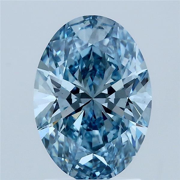 2.01 Ct. Fancy Vivid Blue Oval Lab Grown Diamond
