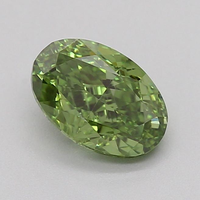 0.58 Ct. Fancy Vivid  Green Oval Lab Grown Diamond