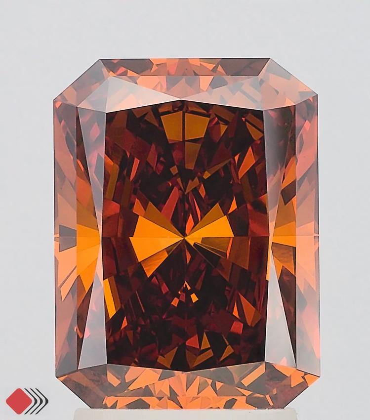 3.05 Ct. Fancy Orange Radiant Lab Grown Diamond