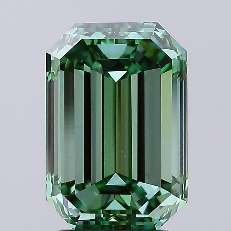 4.00 Ct. Fancy Vivid Green Emerald Lab Grown Diamond