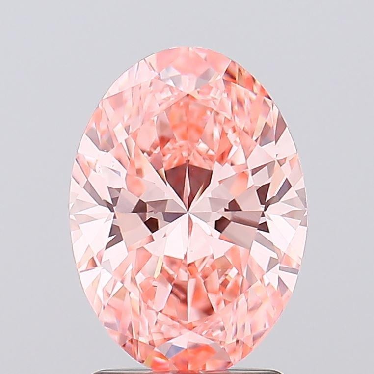 2.01 Ct. Fancy Vivid Pink Oval Lab Grown Diamond
