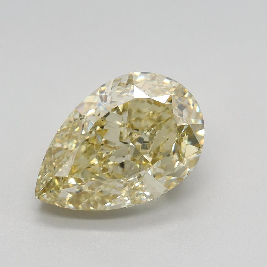 2.91 Ct. Fancy Light Yellow Pear Lab Grown Diamond