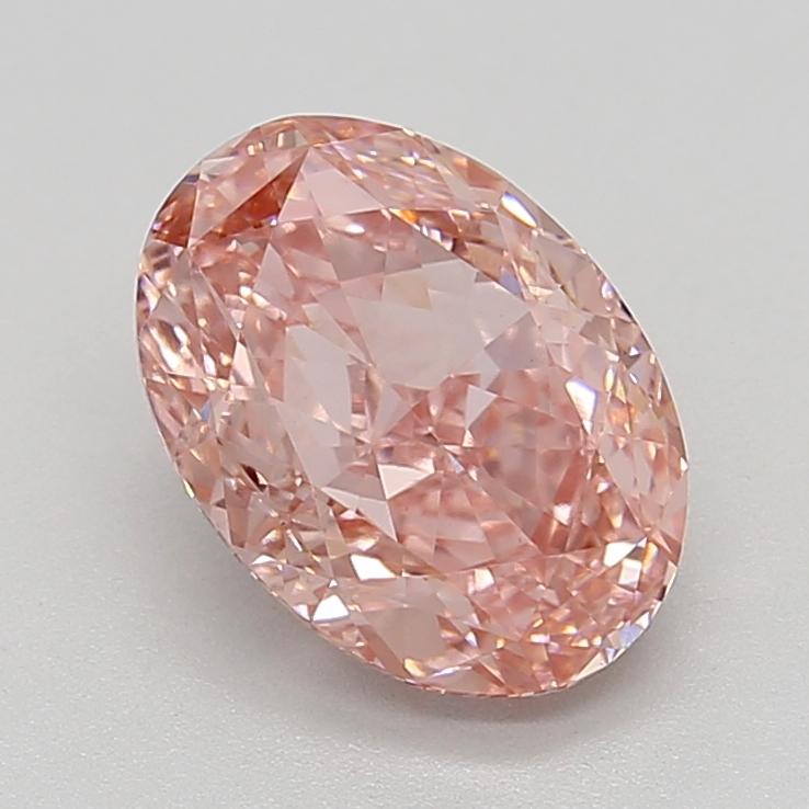 3.69 Ct. Fancy Vivid  Pink Oval Lab Grown Diamond