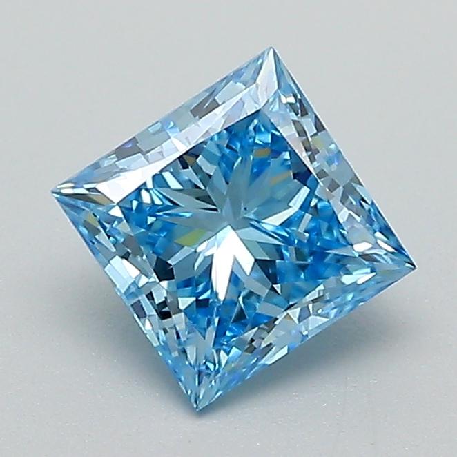 1.01 Ct. Fancy Vivid Blue Princess Lab Grown Diamond