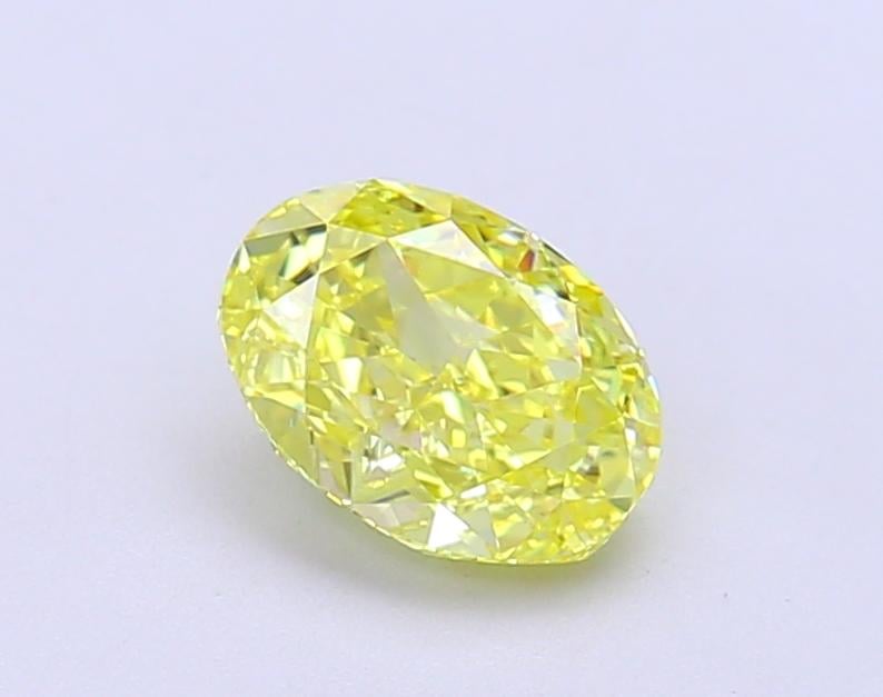 1.07 Ct. Fancy Vivid  Yellow Oval Lab Grown Diamond