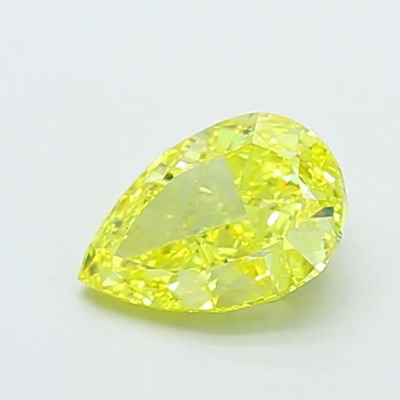 1.19 Ct. Fancy Vivid  Yellow Pear Lab Grown Diamond