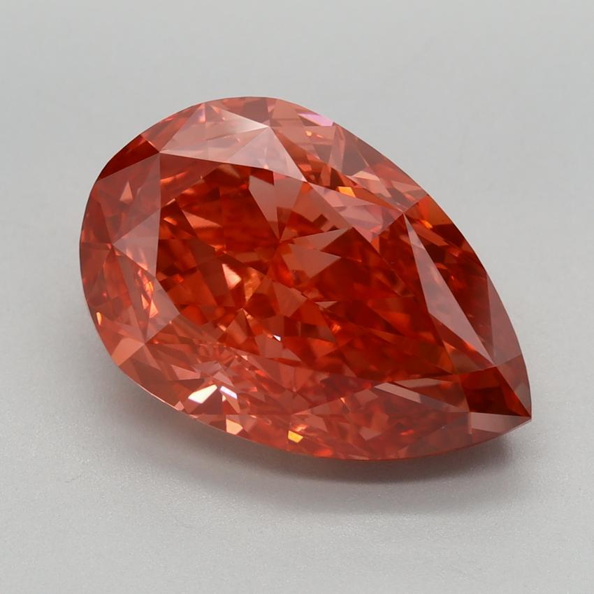 5.54 Ct. Fancy Vivid Pink Pear Lab Grown Diamond