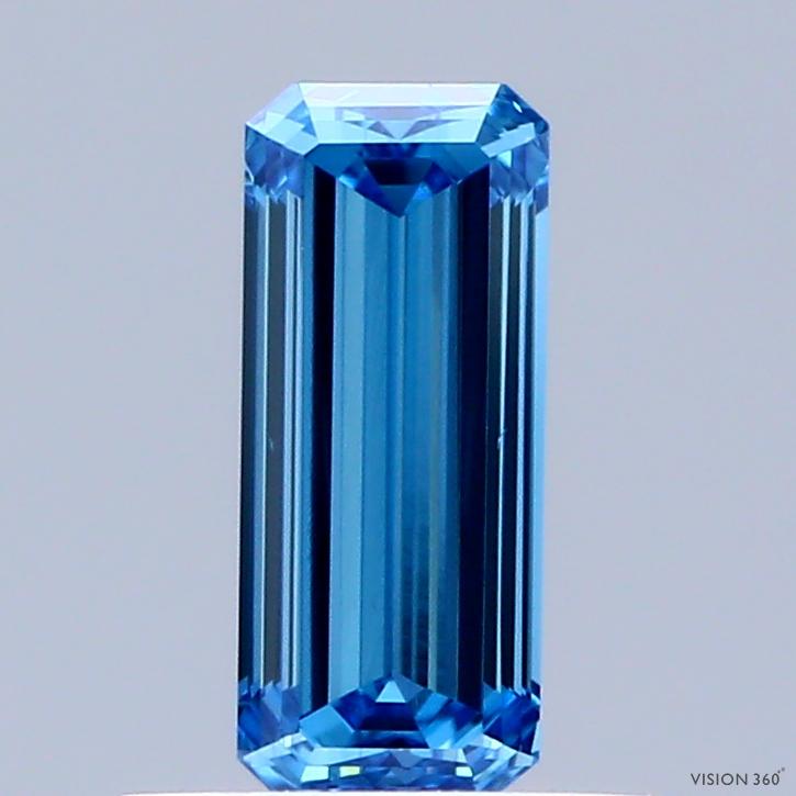 0.70 Ct. Fancy Vivid Blue Emerald Lab Grown Diamond