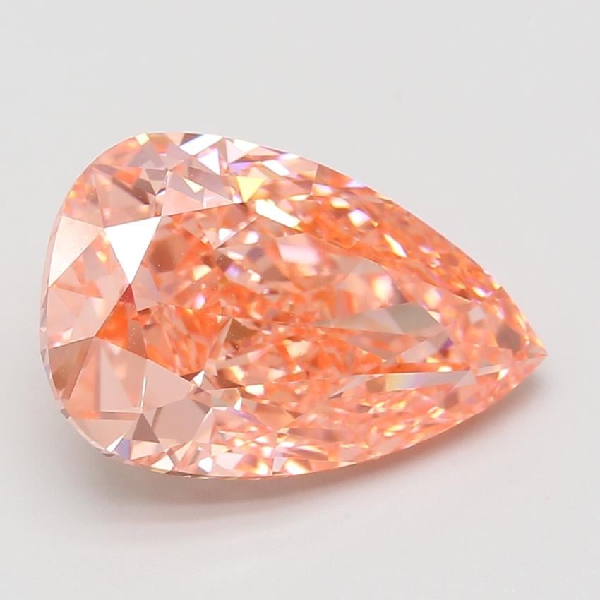8.09 Ct. Fancy Vivid Pink Pear Lab Grown Diamond