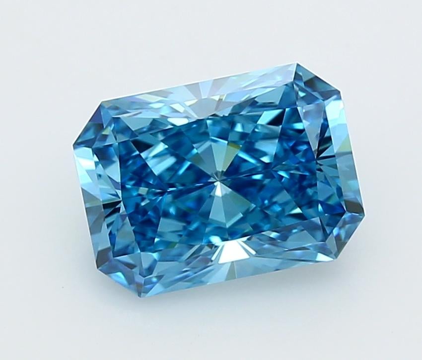 2.78 Ct. Fancy Vivid  Blue Radiant Lab Grown Diamond