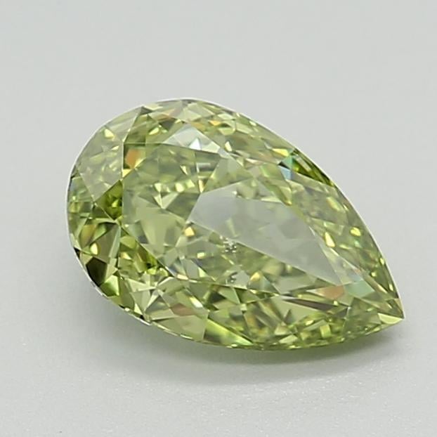 1.07 Ct. Fancy Vivid  Green Pear Lab Grown Diamond