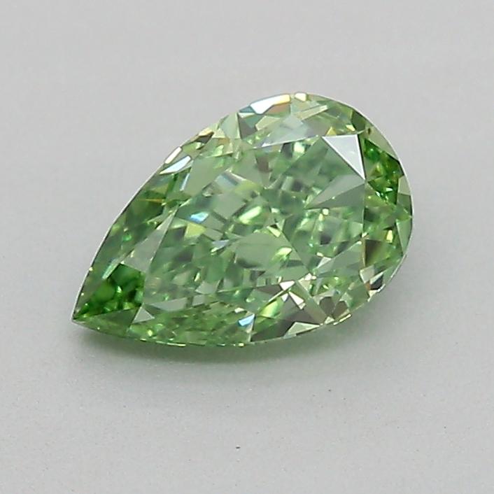 0.36 Ct. Fancy Vivid  Green Pear Lab Grown Diamond