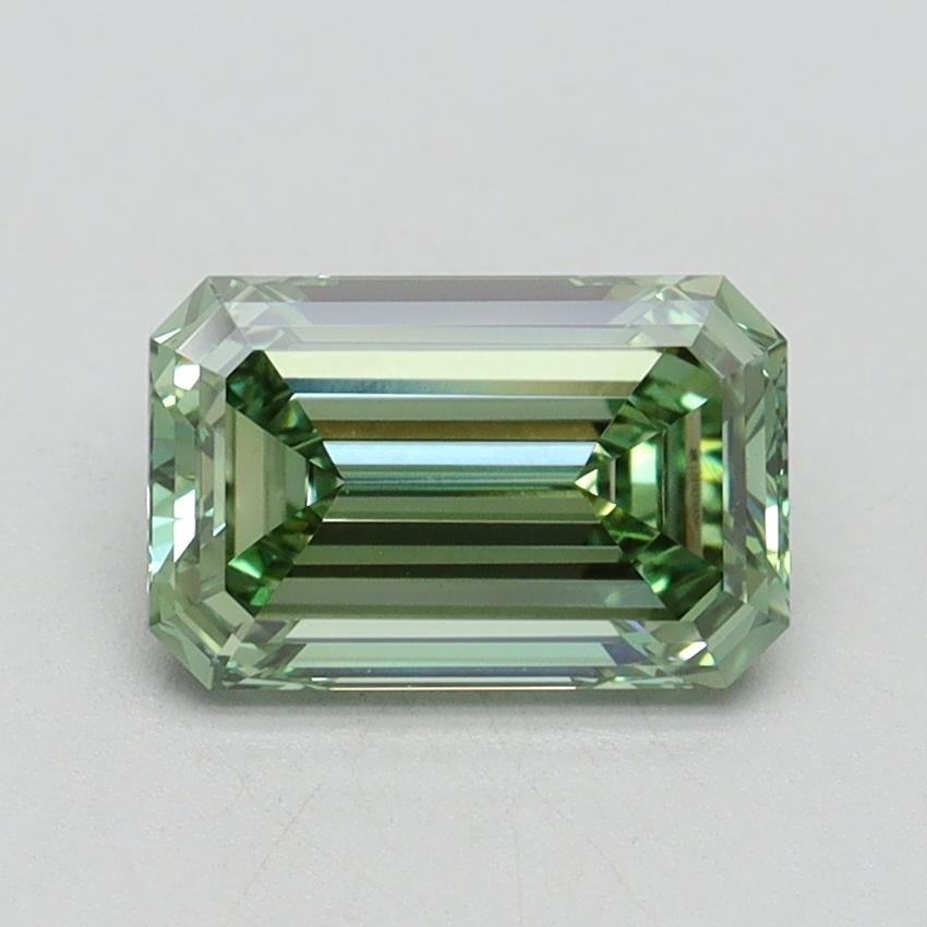 1.51 Ct. Fancy Vivid Pacific Green Emerald Lab Grown Diamond