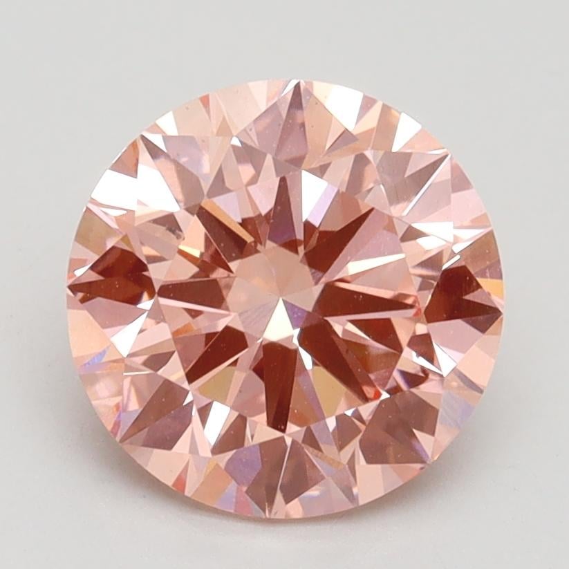2.28 Ct. Fancy Vivid Pink Round Lab Grown Diamond