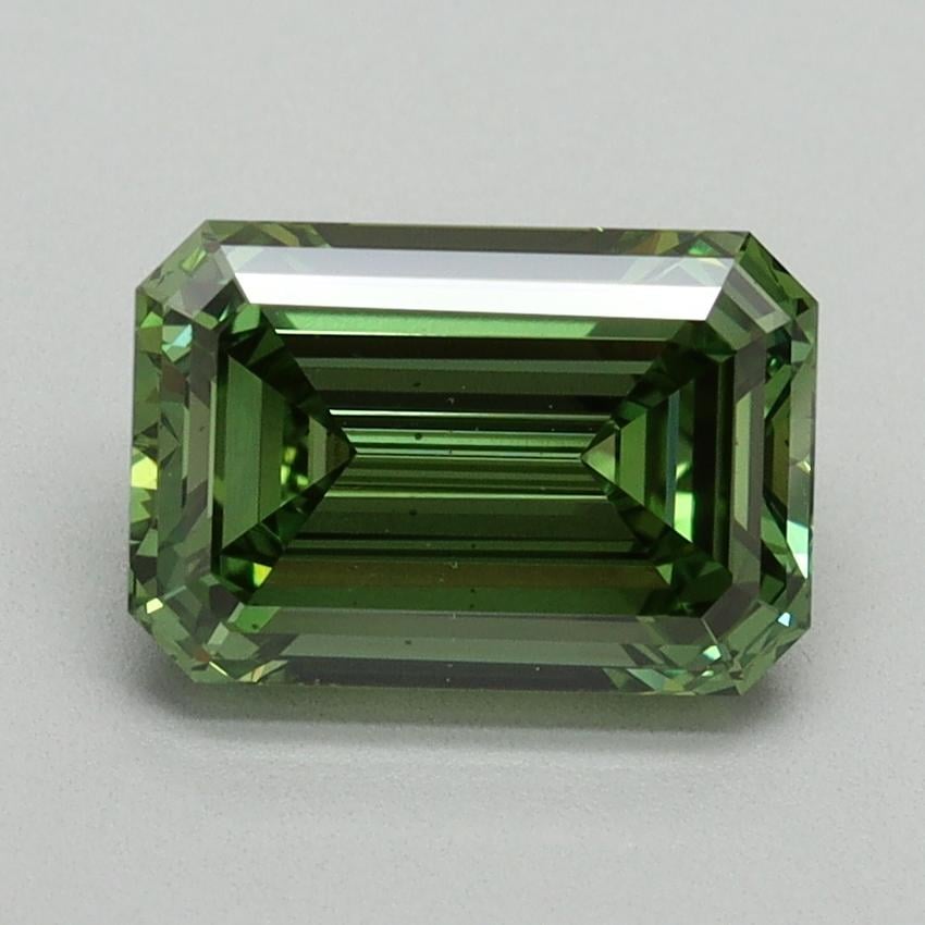 2.03 Ct. Fancy Vivid Pacific Green Emerald Lab Grown Diamond