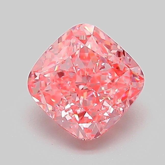 1.06 Ct. Fancy Vivid Pink Cushion Lab Grown Diamond