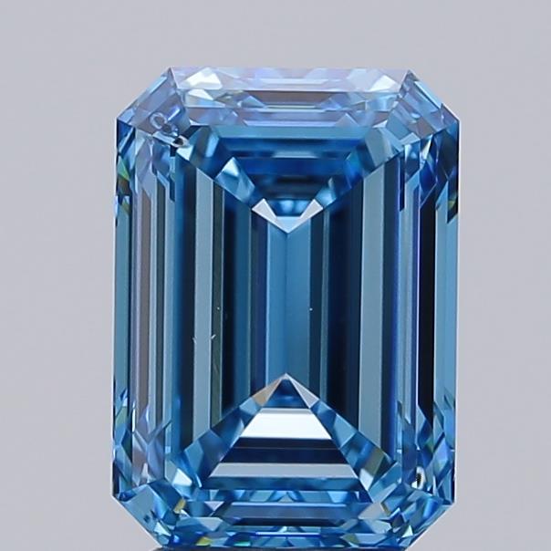 3.50 Ct. Fancy Vivid Blue Emerald Lab Grown Diamond