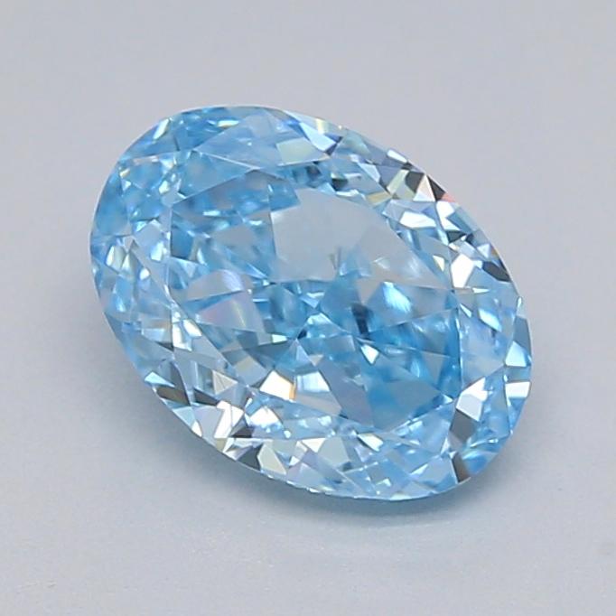 1.00 Ct. Fancy Vivid  Blue Oval Lab Grown Diamond