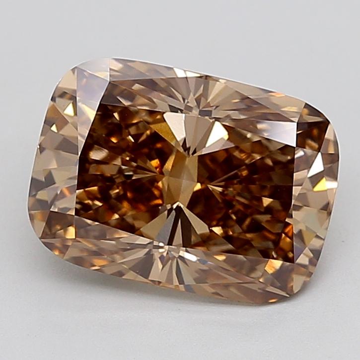4.07 Ct. Fancy  Brown Cushion Lab Grown Diamond