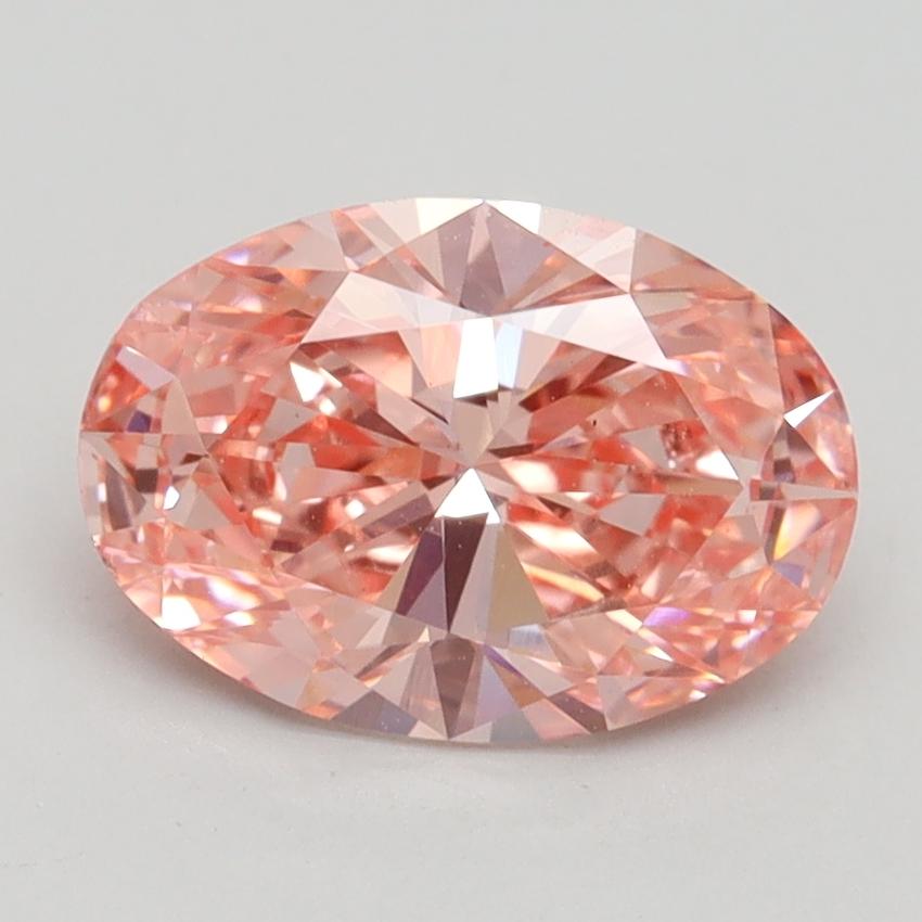 2.00 Ct. Fancy Vivid Pink Oval Lab Grown Diamond