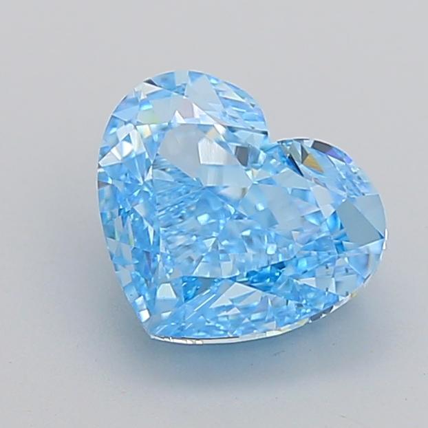 3.21 Ct. Fancy Vivid Blue Heart Lab Grown Diamond