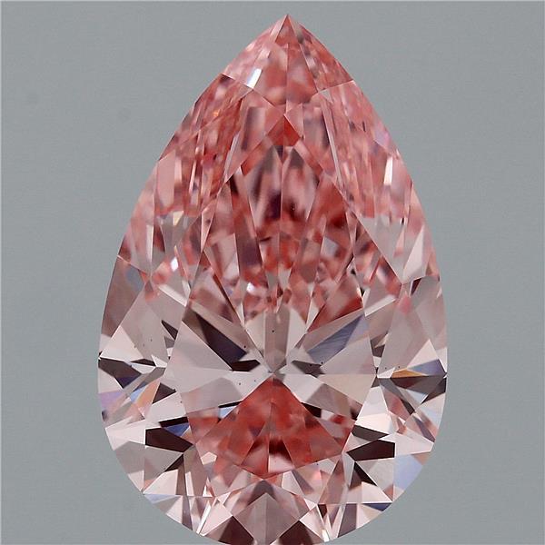 5.03 Ct. Fancy Vivid Pink Pear Lab Grown Diamond