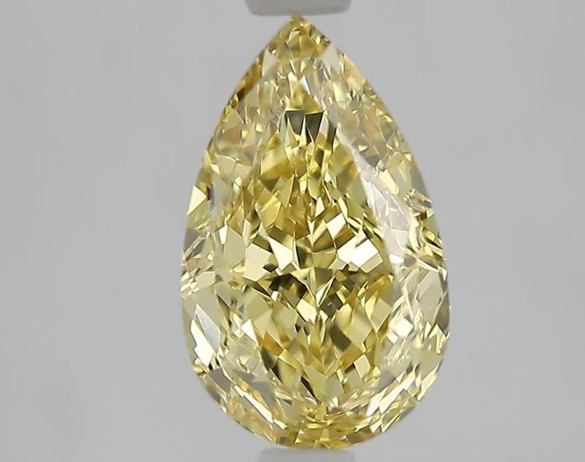 2.09 Ct. Fancy Intense  Yellow Pear Lab Grown Diamond