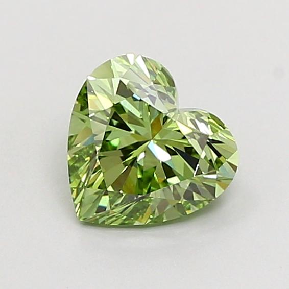 1.01 Ct. Fancy Vivid Green Heart Lab Grown Diamond