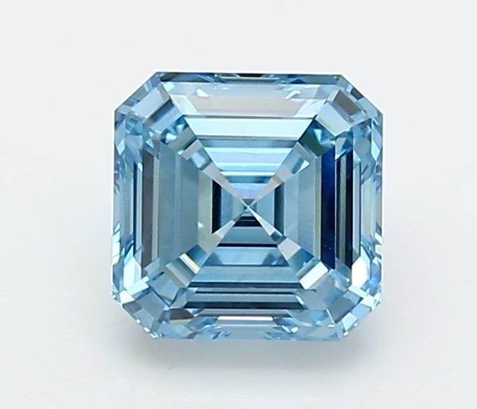 2.09 Ct. Fancy Vivid  Blue Asscher Lab Grown Diamond