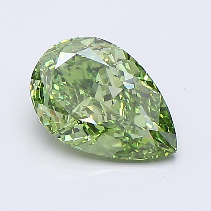 1.58 Ct. Fancy Vivid Green Pear Lab Grown Diamond