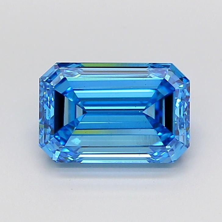 3.01 Ct. Fancy Vivid None Blue Emerald Lab Grown Diamond