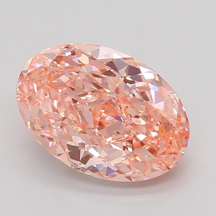 3.07 Ct. Fancy Vivid Pink Oval Lab Grown Diamond