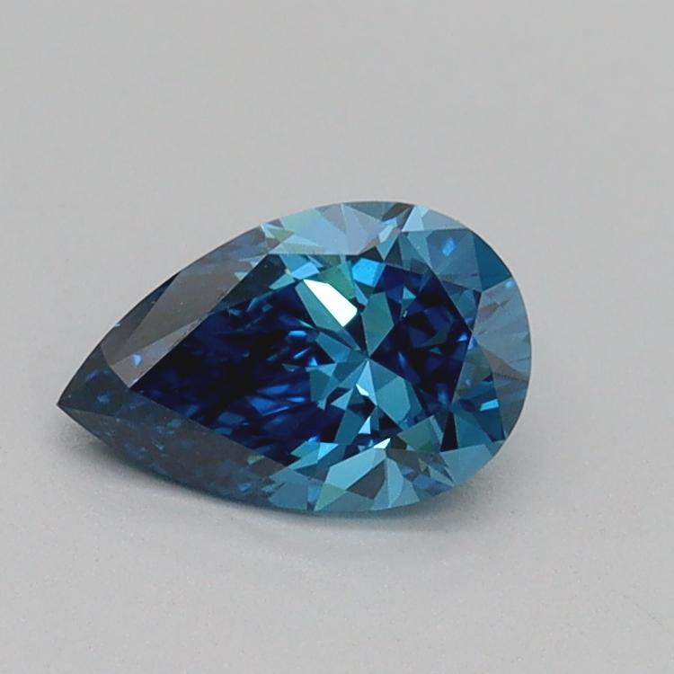 0.53 Ct. Fancy Vivid Blue Pear Lab Grown Diamond
