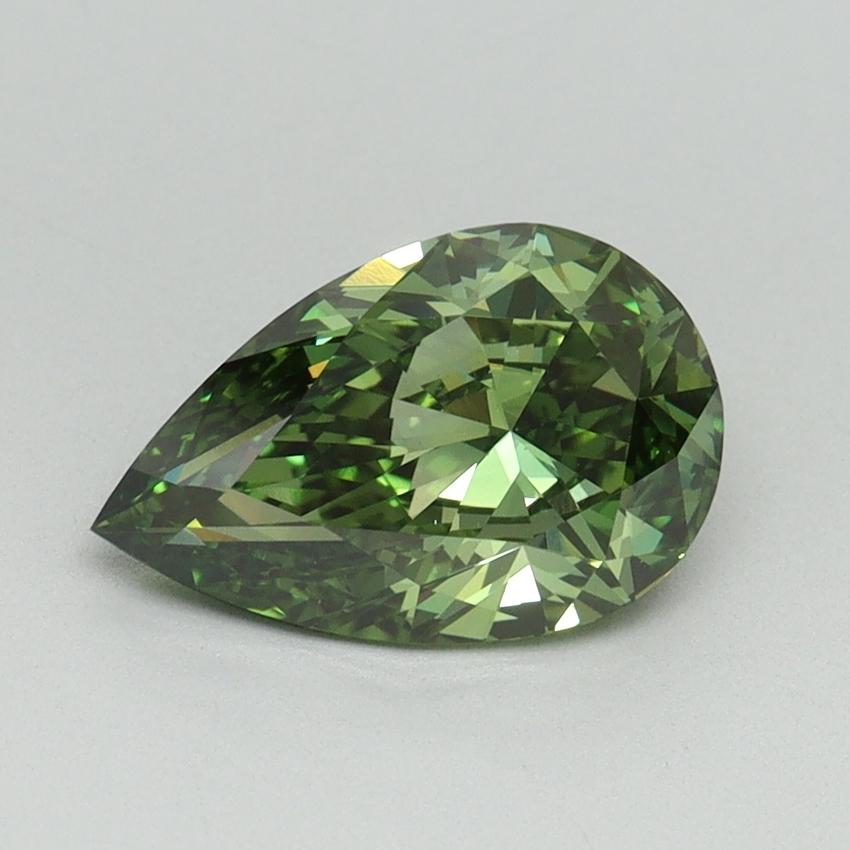 1.50 Ct. Fancy Vivid Green Pear Lab Grown Diamond
