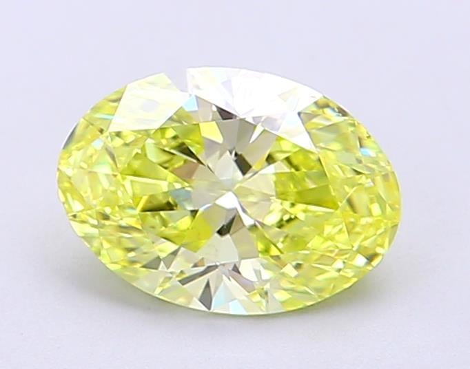 1.22 Ct. Fancy Vivid  Yellow Oval Lab Grown Diamond