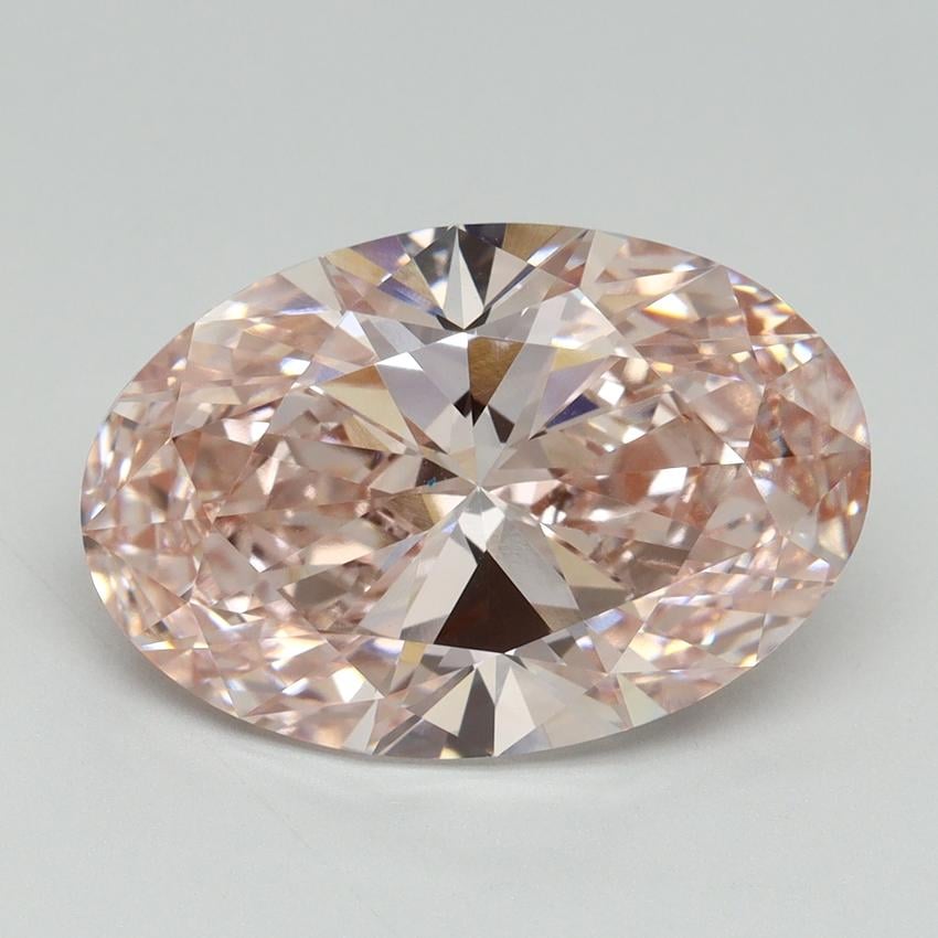 6.63 Ct. Fancy Intense Pink Oval Lab Grown Diamond