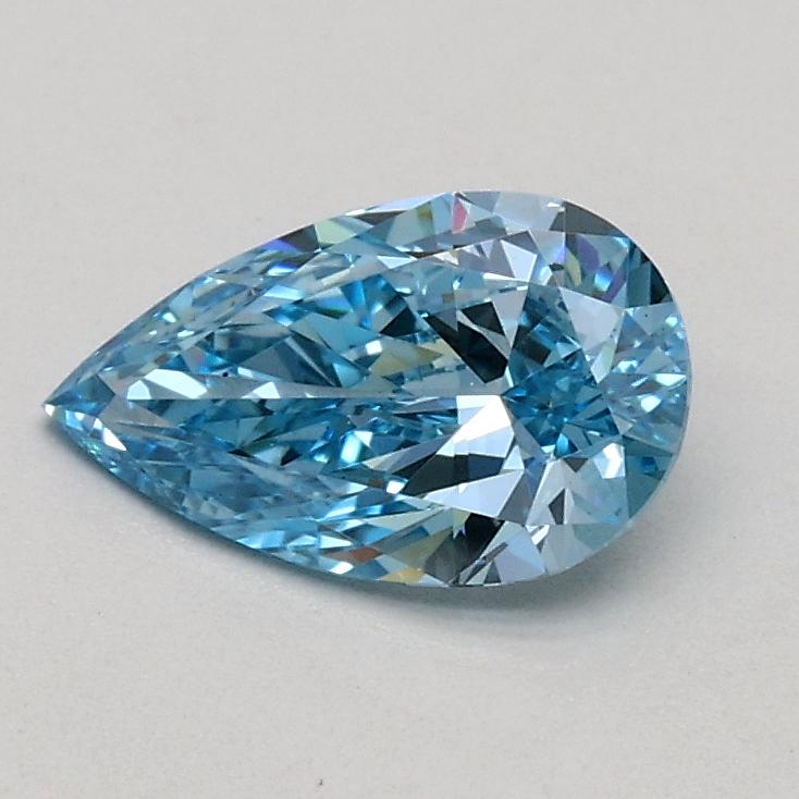 0.51 Ct. Fancy Vivid Blue Pear Lab Grown Diamond