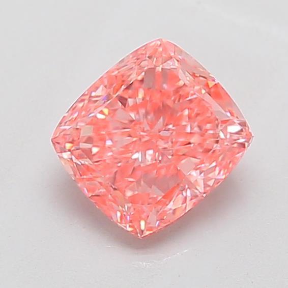 1.24 Ct. Fancy Vivid Pink Cushion Lab Grown Diamond