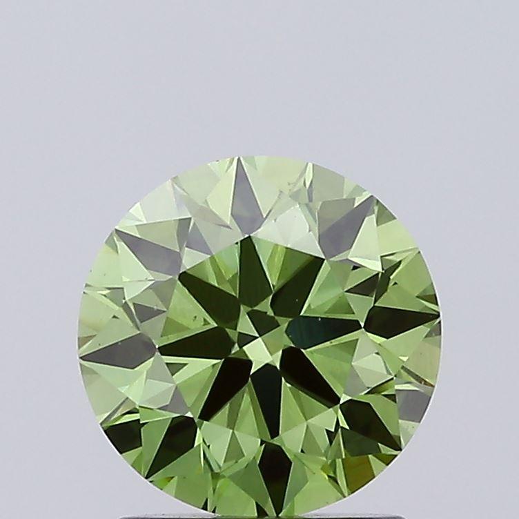 1.26 Ct. Fancy Vivid Green Round Lab Grown Diamond