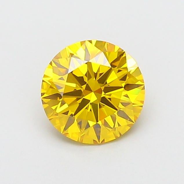 1.57 Ct. Fancy Vivid  Yellow Round Lab Grown Diamond