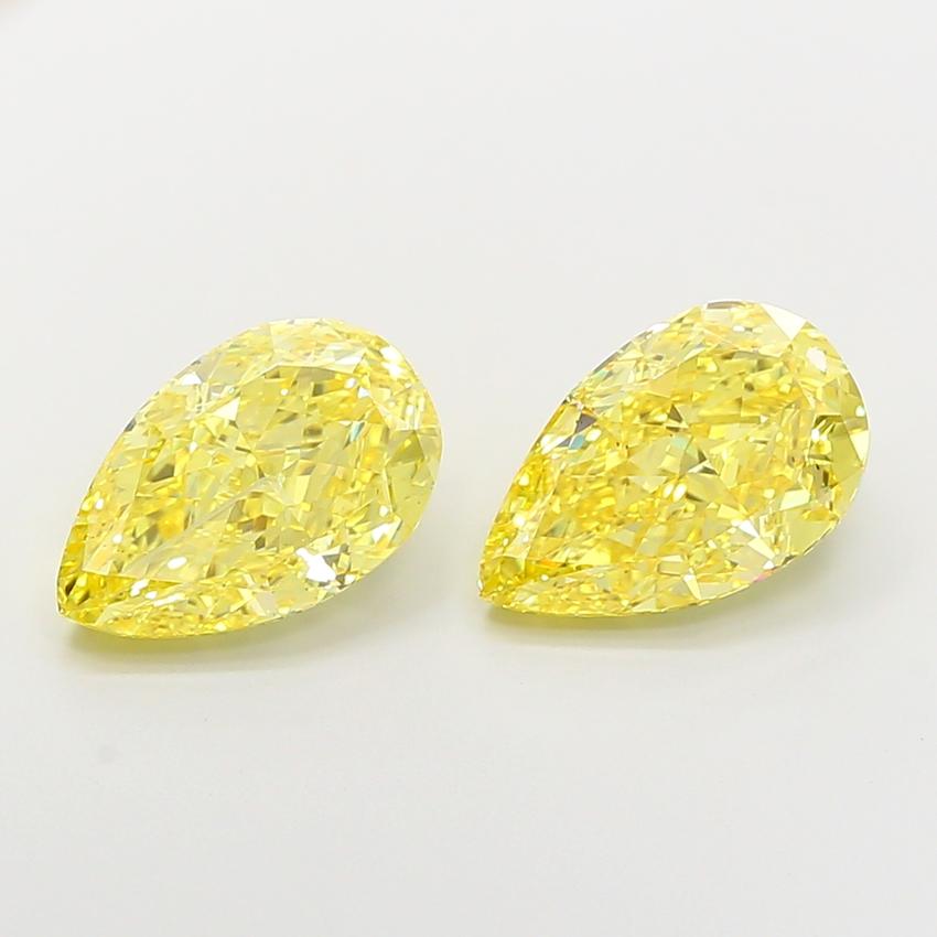 3.28 Ct. Fancy Yellow Pear Lab Grown Diamond