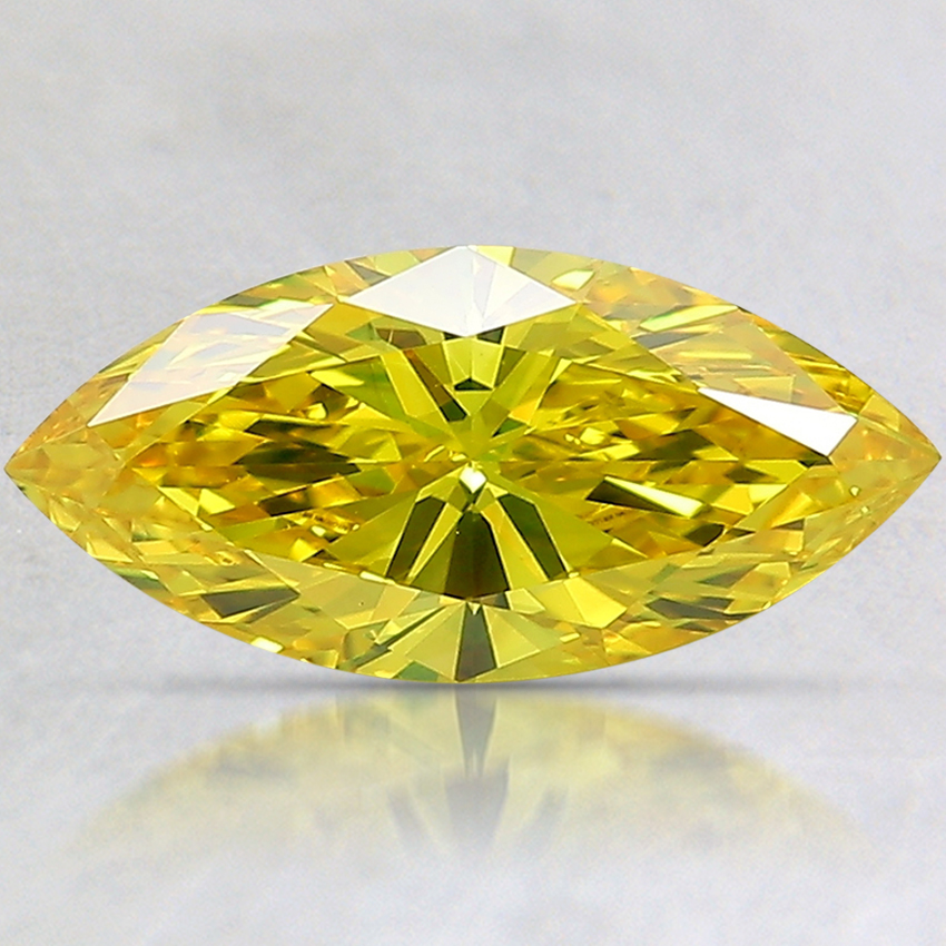 1.51 Ct. Fancy Vivid Yellow Marquise Lab Created Diamond