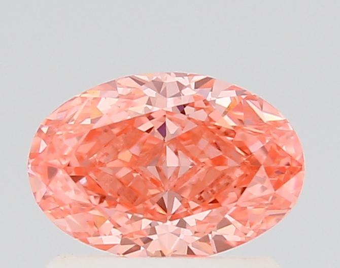 0.78 Ct. Fancy Vivid Pink Oval Lab Grown Diamond