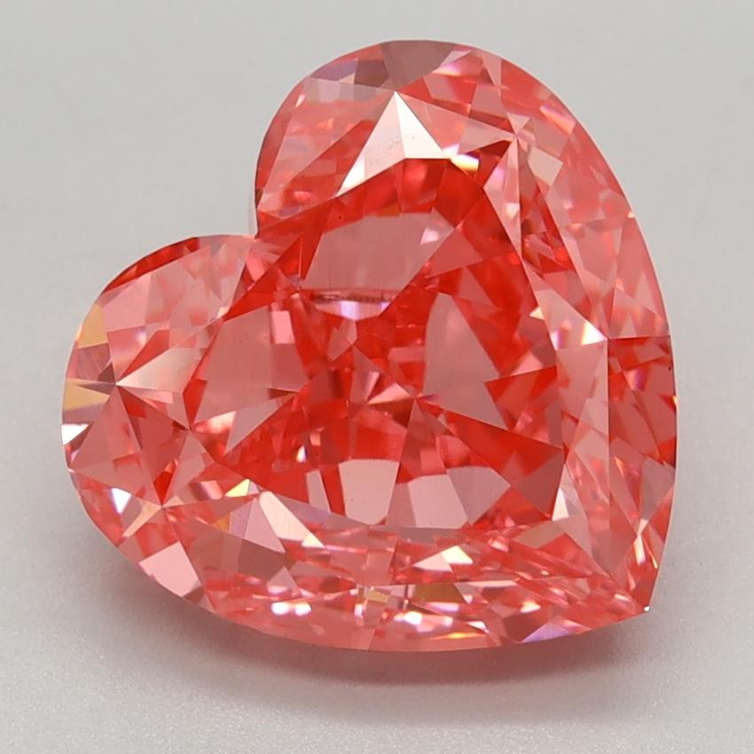 3.13 Ct. Fancy Vivid Pink Heart Lab Grown Diamond