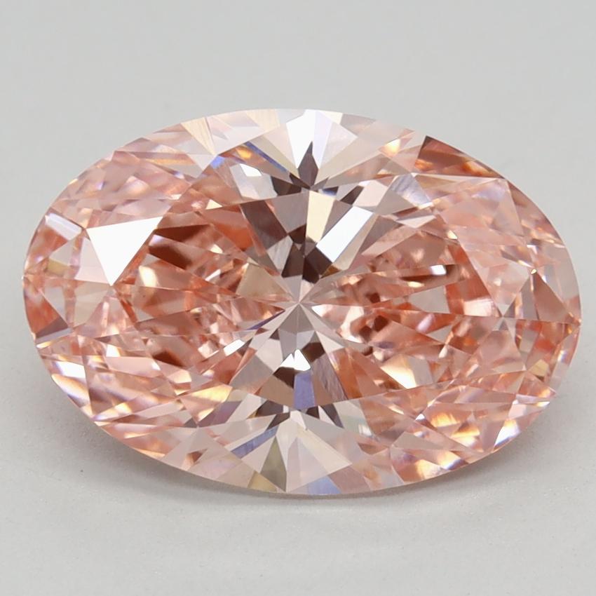3.01 Ct. Fancy Vivid Pink Oval Lab Grown Diamond