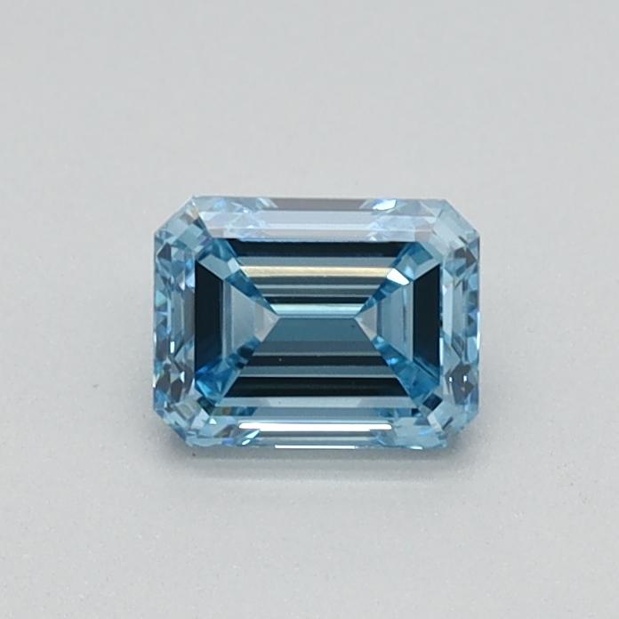 0.35 Ct. Fancy Vivid Blue Emerald Lab Grown Diamond