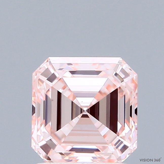 1.56 Ct. Fancy Intense Pink Asscher Lab Grown Diamond